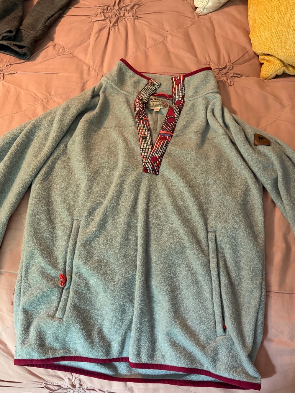 Burton Fleece Pullover with Contrast Trim